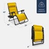 Best Choice Products Oversized Padded Zero Gravity Chair, Folding Outdoor Patio Recliner w/ Side Tray - 2 of 4