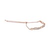 Haus of Brilliance 14K Rose Gold Plated Silver Diamond Infinity Link and Heart Bolo Bracelet - 2 of 4
