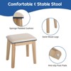Tangkula Vanity Table Set 3 Color LED Light Touch Screen Mirror w/ Stool Black/Navy - 3 of 4