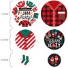 Big Dot of Happiness Christmas Pajamas - Holiday Plaid PJ Party Giant Circle Confetti - Party Decorations - Large Confetti 27 Count - 2 of 4