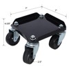 VisioGear 3PCS Snowmobile Dolly, Heavy Duty V-Slide with 2.5"Swivel Casters and Rubber Pad, Black, 7"*7"*4.37" - 3 of 4