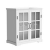 JUJABU 30" Modern Bathroom Vanity with Ceramic Sink, Tempered Blurred Glass and Matte Black Handles - 2 of 4