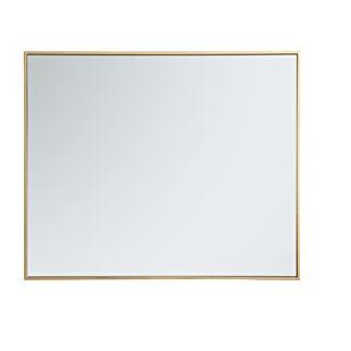 Elegant Blue Silver Rectangular Wall Mirror 30" x 36"