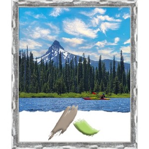 Amanti Art Scratched Wave Chrome Picture Frame - 1 of 4