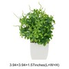 Unique Bargains Artificial Plants Five-Leaf Plant Plastic Green 2.76"x2.76"x7.87" 1 Pc - 3 of 4