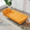 Racxily 70.1" Futon Sofa bed, Convertible Double Sofa Bed With Folding Armrests for Living Rooms and Small Spaces - 2 of 4