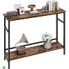 Entryway Storage Console Table with Adjustable Shelf - 39.3" Farmhouse Sofa Table in Black - 2 of 4