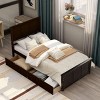 Streamdale Platform Storage Bed, 2 drawers with wheels, Twin Size Frame, Espresso - 2 of 4