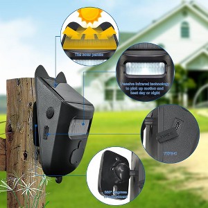 Solar Driveway Alarm, Wireless Motion Sensor with Long Range - 1 of 4