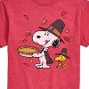 Men's - Peanuts - Snoopy and Woodstock Thanksgiving Pie Short Sleeve Graphic T-Shirt - 2 of 4