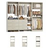 Besiost Set of 3 Closet Organizer System with Wood Drawers, Freestanding Wardrobe with Hanging Rods - 4 of 4