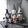 NAYSAYE Party Decoration and Accessories Fabric Sitting Gnome Figurine with Broomstick for Halloween Decor, Black and White, 6.3"*4.3"*25" - 2 of 4