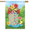Boots and Blooms Spring House Flag floral Goldfinch 28" x 40" Briarwood Lane - 2 of 4