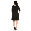 24seven Comfort Apparel Perfect Fit and Flare Pocket Dress - image 3 of 4