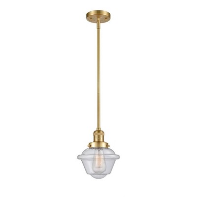 Oxford - 1 Light Stem Hung Mini Pendant In Traditional Style-8 Inches Tall and 7.5 Inches Wide