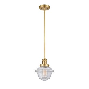 Oxford - 1 Light Stem Hung Mini Pendant In Traditional Style-8 Inches Tall and 7.5 Inches Wide - 1 of 1