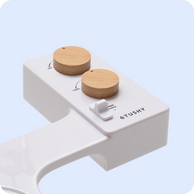 White Bamboo Adjustable Water Temperature Bidet Attachment