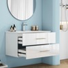 30 Inch Bathroom Vanity with Sink, Floating Vanities Cabinet with 2 Storage Drawers and Long Handle in Gold Metal - 4 of 4
