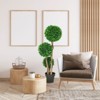 Syemin Artificial Plant 3.5ft Artificial 3 Ball Boxwood Topiary Tree Indoor Outdoor for Home Office Living Room Decor, Green, 11.8"*11.8"*43.3" - 2 of 4