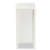 Kendall Wood & Glass Kitchen Cabinet White - Baxton Studio: Engraved Bronze Pulls, 2 Shelves, Assembly Required - 4 of 4