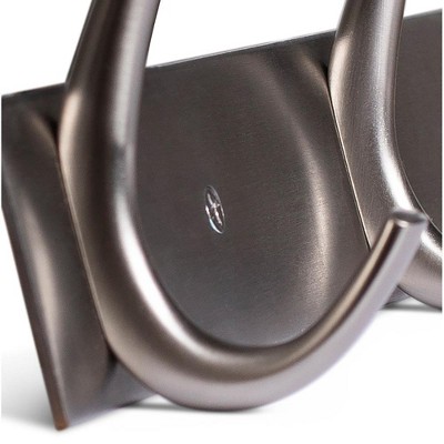 Brushed Nickel 5-Hook Coat and Hat Rack Set