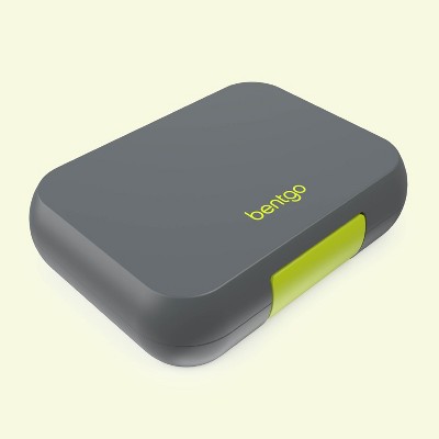 Bentgo Pop Leak Proof Bentgo - Style Lunch Box with Removable Divider - Charcoal/Lime: Solid Pattern, Leakproof, ABS Material