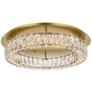 Elegant Lighting Monroe 1 - Light Flush Mount in  Gold - 1 of 4