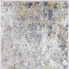 Ivory Blue And Yellow Abstract Area Rug - 4 of 4