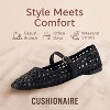 CUSHIONAIRE Weston Women’s Hand Woven Dressy Ballet Flats – Faux Leather Mary Jane with Adjustable Strap & Memory Foam - 3 of 4