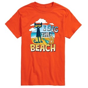 Men's - Pete the Cat - I Dig The Beach Short Sleeve Graphic T-Shirt - 1 of 4