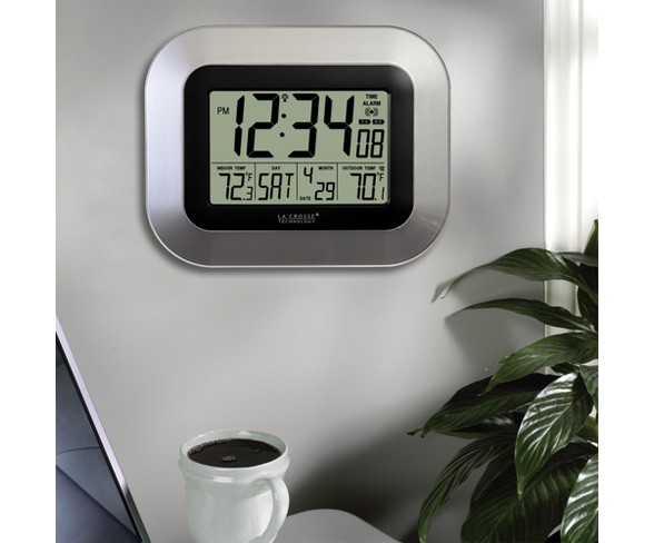 La Crosse Technology Atomic Digital Wall Temperature Clock