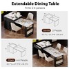 Whisen 82.7" Kitchen Island with Extendable Dining Table, Two-tone Kitchen Table with Multiple Storage and Power Outlet - 3 of 4