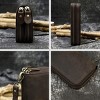Paaaawaters Genuine Leather Long Wallet for Men, Large Capacity Purse Clutch Bag Handbag - 3 of 4