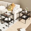 Vynxaria Series 15.35 in. Transparent Rectangular Glass End Table with Tempered Glass Top and MDF Layer - 2 of 4
