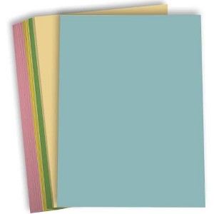 Hamilco Colored Cardstock Scrapbook Paper Vellum 67lb cover 8.5" x 11" Assorted Colors Card Stock 5 Colors - Total 50 Sheets - 1 of 4