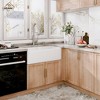 CASAINC 33'' Rectangular Single Bowl Fireclay Farmhouse Apron Kitchen Sink with Pullout Faucet, White - 2 of 4