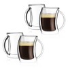 JoyJolt Caleo Collection Double Wall - Set of 4 - Insulated Glasses Espresso Cups - 5-Ounces - 3 of 4