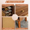 GDFStudio Bradley Modern Minimalist 43" Multi-functional Wood Shoe Cabinet with 2 Drawers - 4 of 4