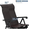 Adjustable Rattan Lounge Chair - Portable Outdoor Recliner w/ Footrest for Patio, Pool, Garden & Balcony, High Back Folding Chaise - 4 of 4