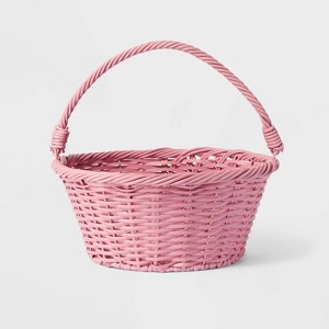 Willow Plastic Wicker Easter Basket - Spritz™ - 1 of 4