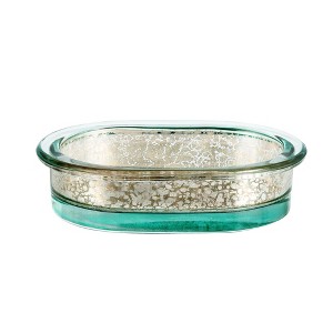 Allure Home Creations Athena Soap Dish Blue/Silver: Spot Clean - 1 of 4
