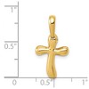 Black Bow Jewelry 14k Yellow Gold Small Polished Freeform Cross Pendant - 4 of 4