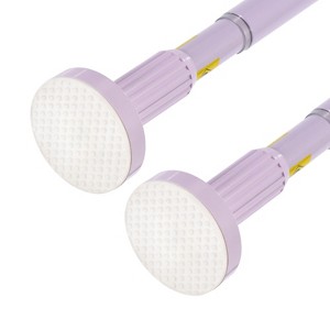 Unique Bargains Carbon Steel No Drilling Adjustable Tension Shower Curtain Rod 2 Pcs - 1 of 4