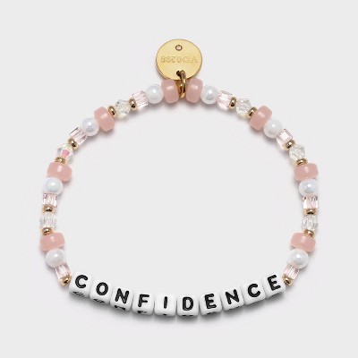 Little Words Project Confidence Beaded Bracelet - White