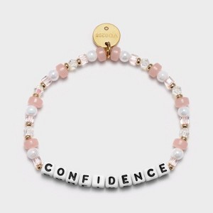 Little Words Project Confidence Beaded Bracelet - White - 1 of 4