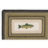 Earth Rugs Oblong Patch Rug – Hand-Stenciled Fish Design, 20"x30", Braided Natural Jute Accent Mat - 3 of 3