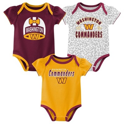 NFL New York Giants Baby Girls' Onesies 3pk Set - 18M