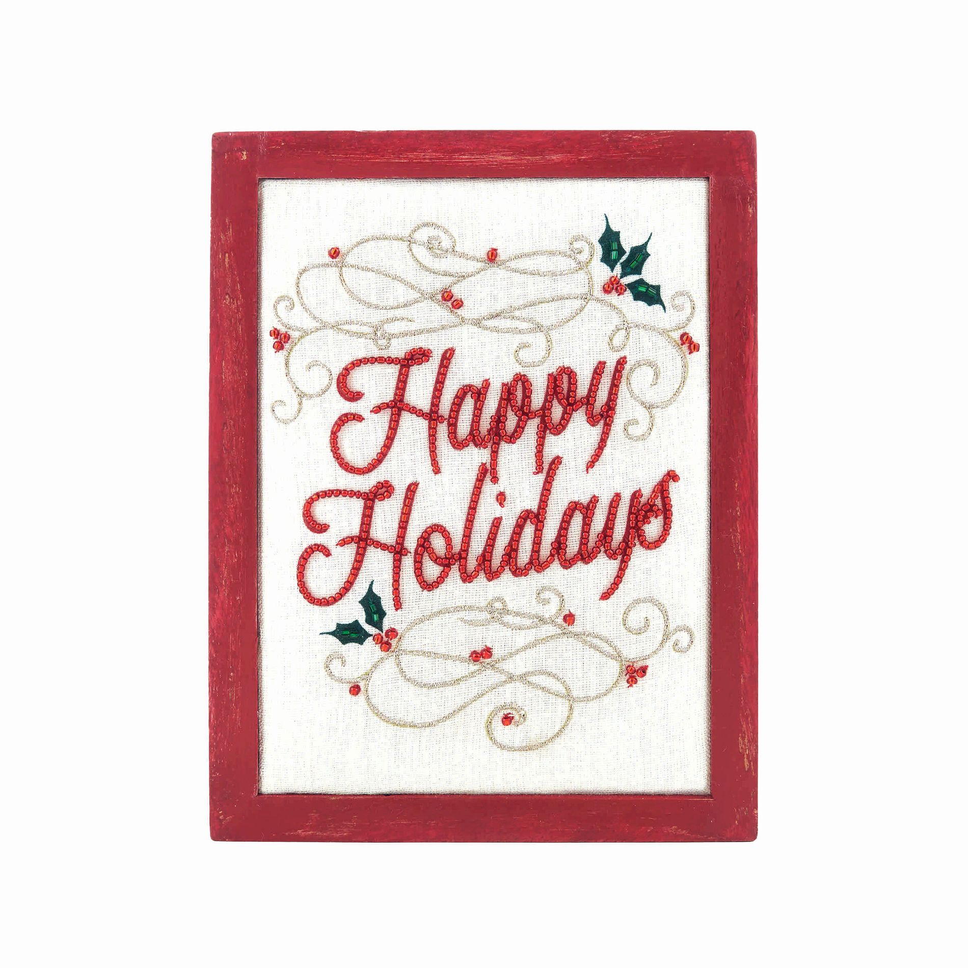 Gallerie II 6" x 8" Christmas "Happy Holidays" Swirl Decorative Shadow Box