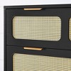 NicBex 3 Drawer Dresser Modern Rattan Chests of Drawers with Wide rawers and Metal Handles Dresser Cabinet for Living Room, Hallway, Entrance - 4 of 4