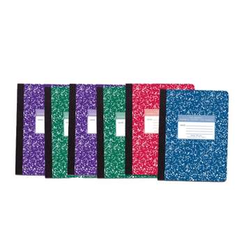 Roaring Spring Paper Products Marble Composition Book, Assorted Colors, Pack of 6